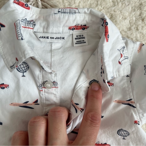 NWOT Janie and Jack Vehicle Print Romper - Picture 2 of 3